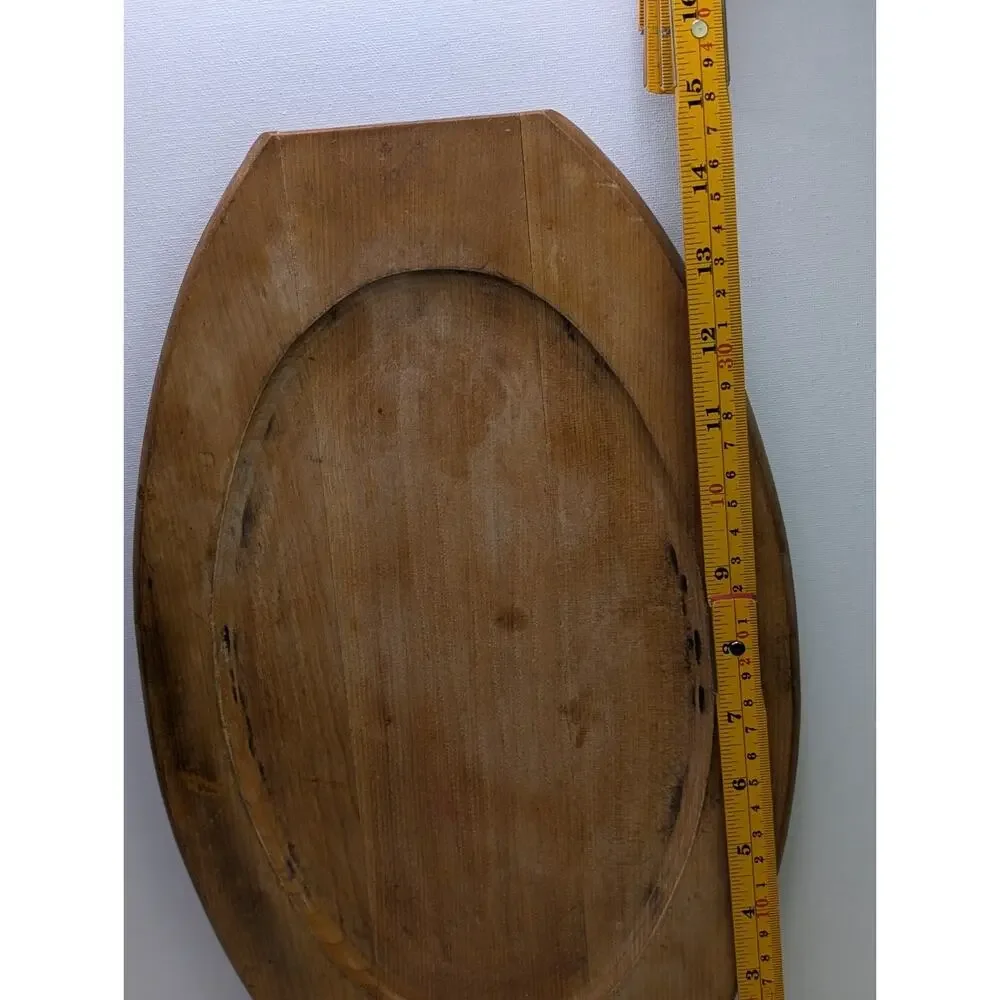 Vintage Western Wood Serving Carving Tray 14